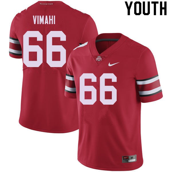 Ohio State Buckeyes #66 Enokk Vimahi Youth Official Jersey Red OSU28031